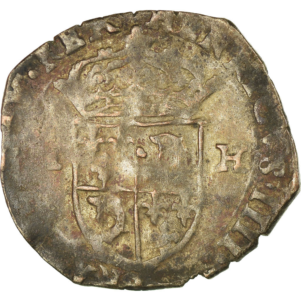 Münze, Frankreich, Douzain, 1594, Grenoble, S, Billon, Sombart:4442