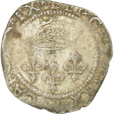 Moeda, França, Charles IX, Double Sol Parisis, Uncertain date, Montpellier