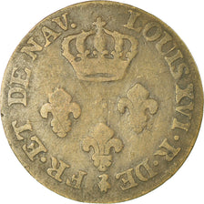 Münze, FRENCH GUIANA, 2 Sous, 1789, Paris, S, Billon, KM:1, Lecompte:20