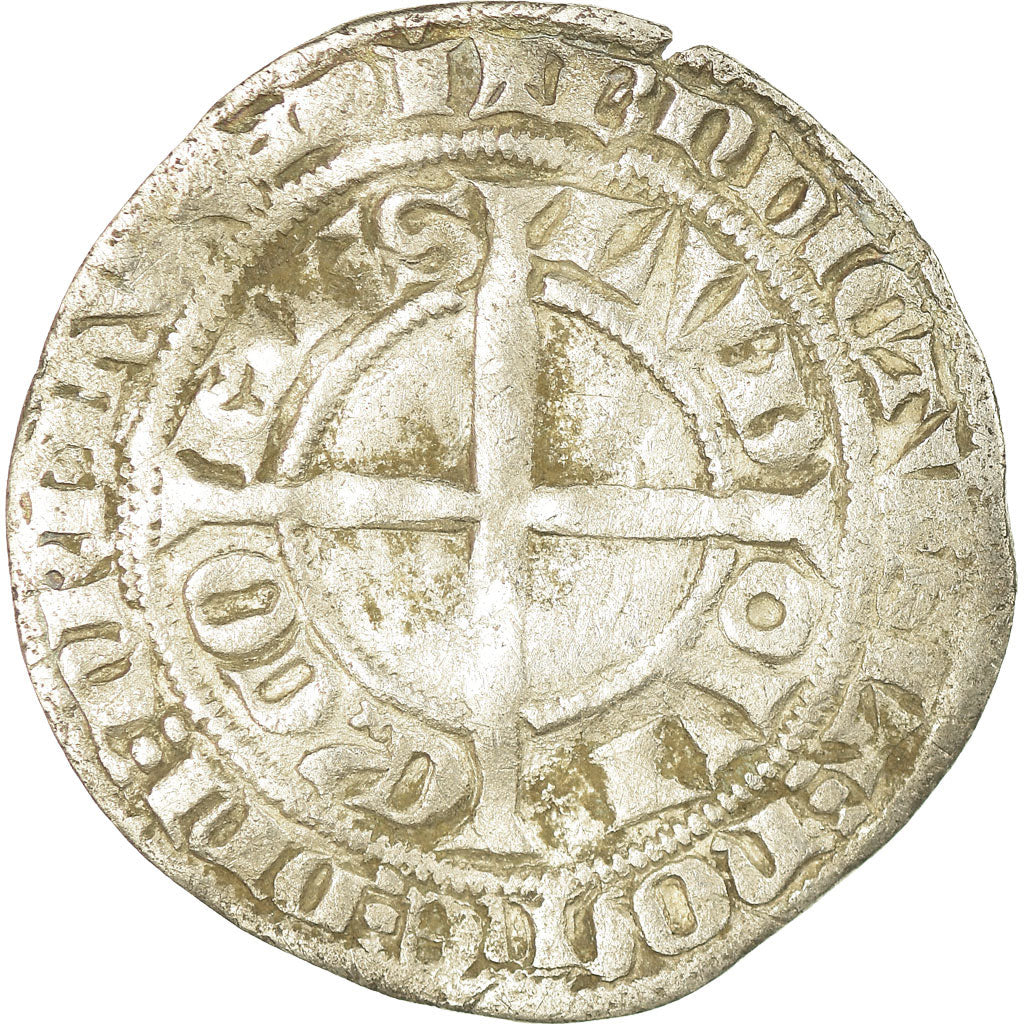 Moeda, França, Flanders, Louis II, Gros, VF(20-25), Prata, Boudeau:2230