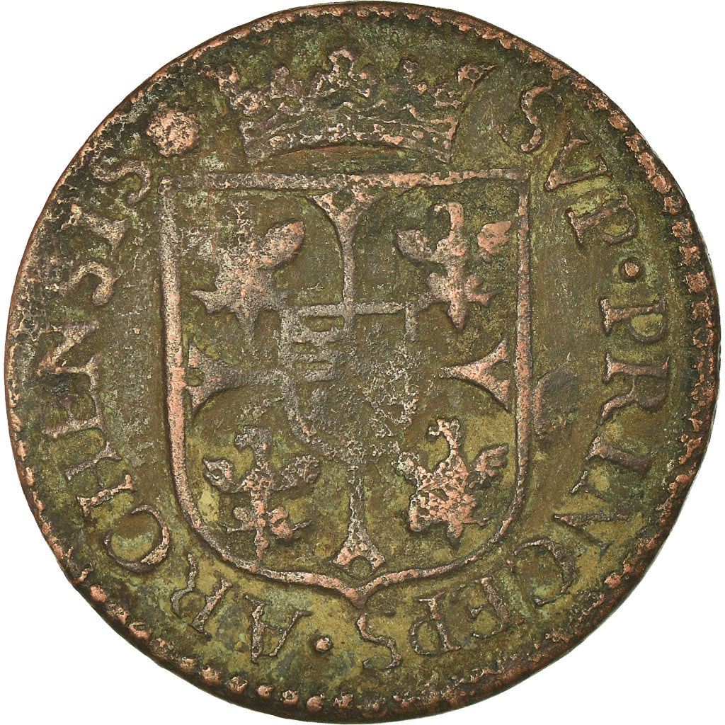 Munten, Frankrijk, Ardennes, Charles I, Liard, 1609, Charleville, ZG+, Koper