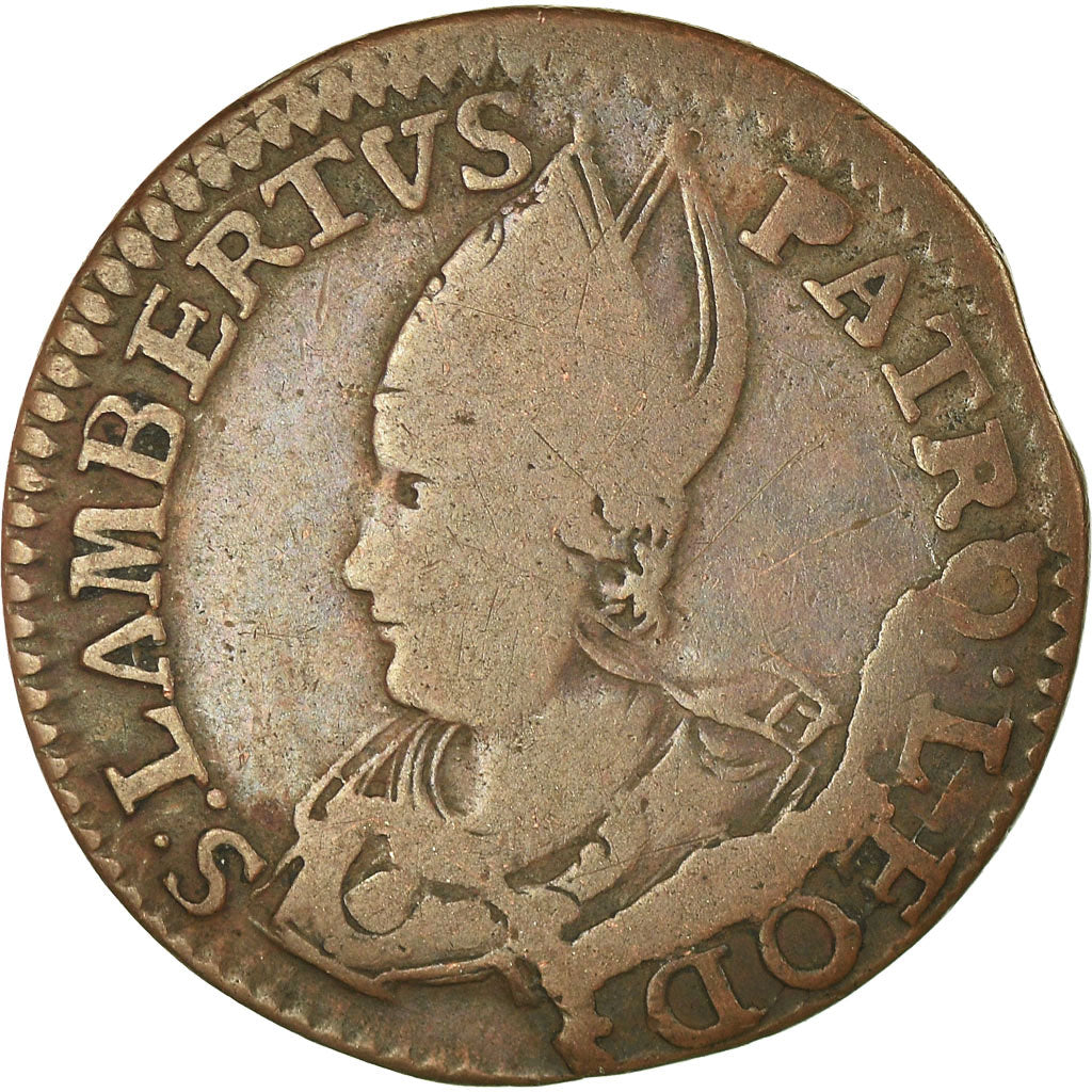 Moneta, LIEGE, Liard, 1724, Liege, MB+, Rame, KM:127