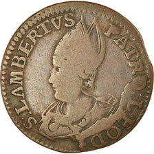 Moneta, LIEGE, Liard, 1724, Liege, MB+, Rame, KM:127