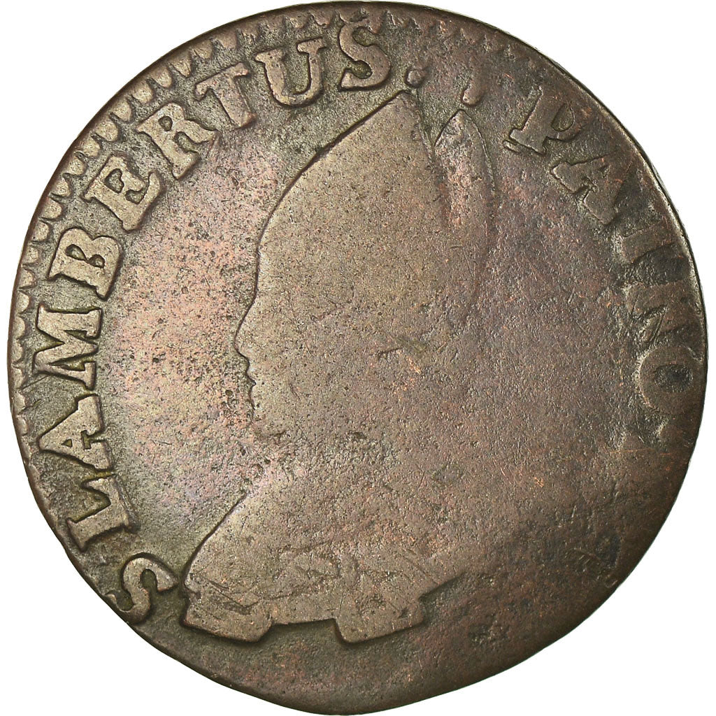 Moneta, LIEGE, Liard, 1744, Liege, MB+, Rame, KM:144