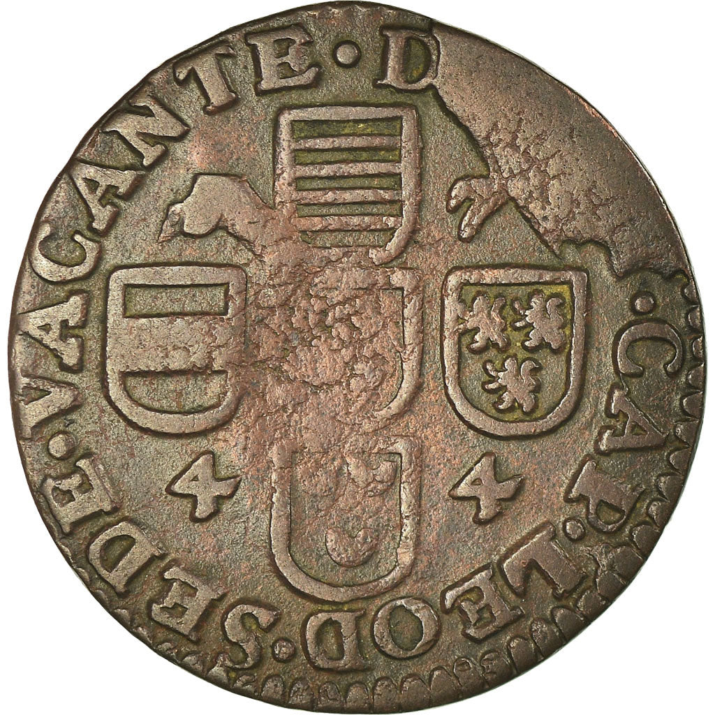 Moneta, LIEGE, Liard, 1744, Liege, MB+, Rame, KM:144