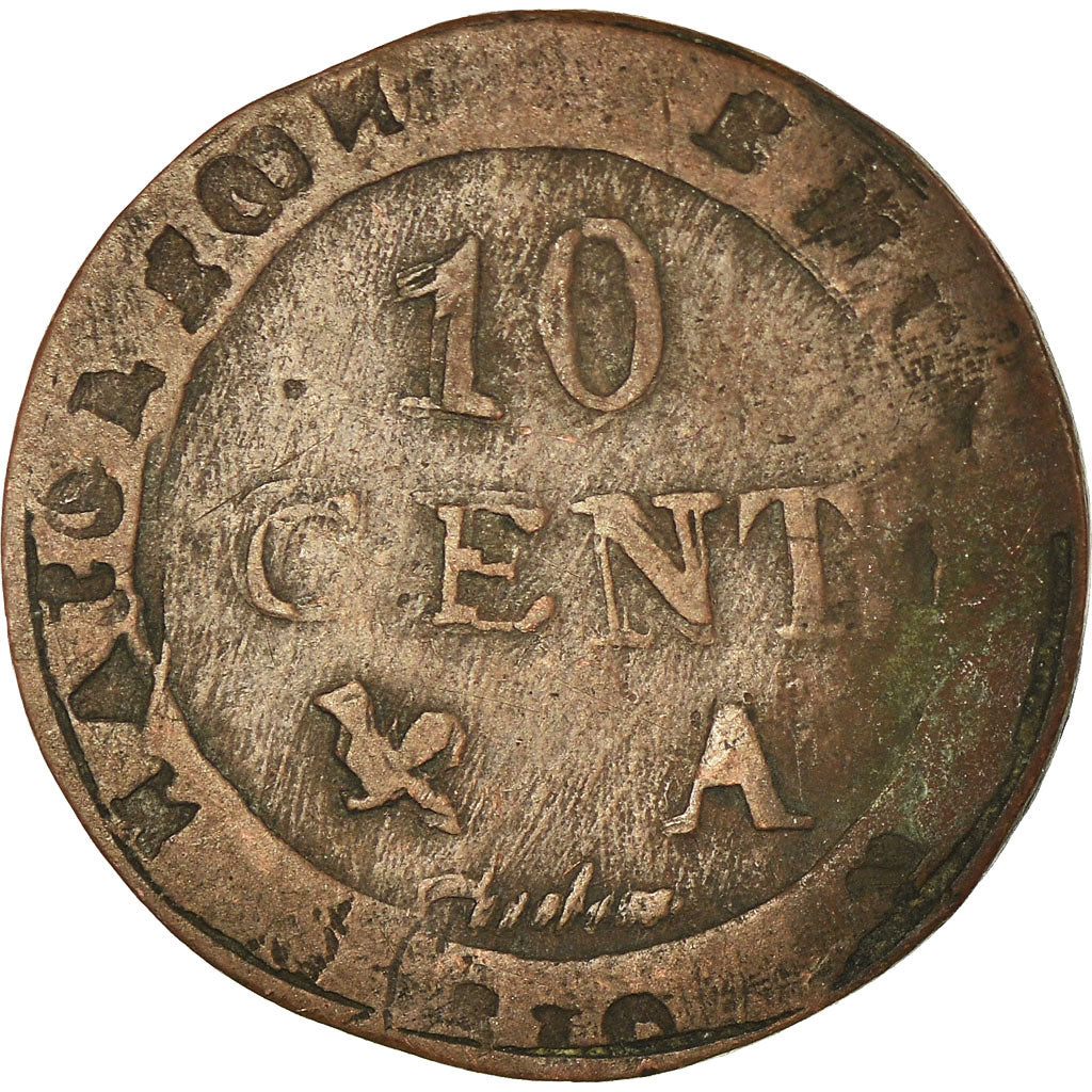 Coin, France, Napoléon I, 10 Centimes, 1808, Paris, Contemporary forgery