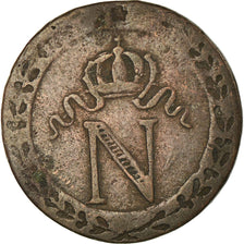 Moeda, França, Napoléon I, 10 Centimes, 1808, Strasbourg, VF(30-35), Lingote