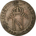 Moeda, França, Napoléon I, 10 Centimes, 1808, Strasbourg, VF(30-35), Lingote