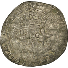 Moneda, Francia, Charles VII, Blanc dit Florette, Uncertain Mint, BC+, Vellón