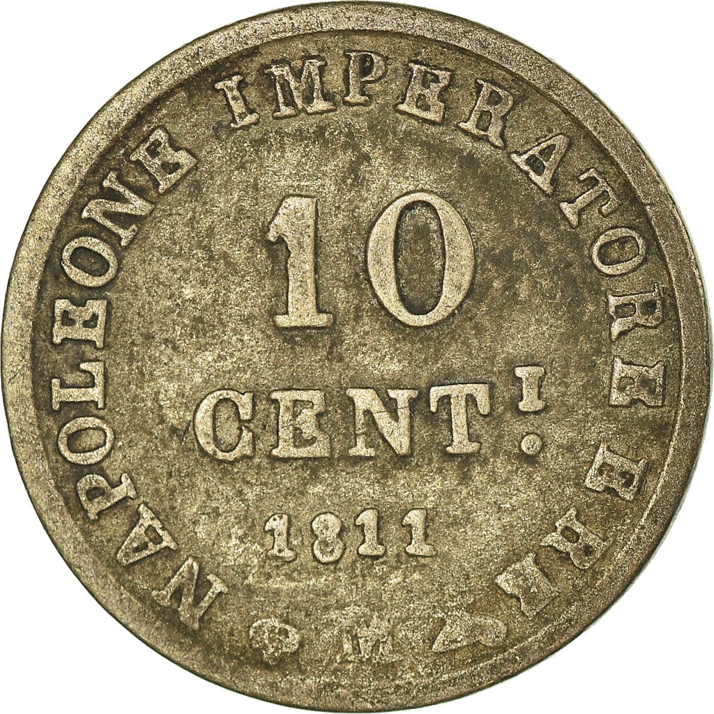 Moneta, STATI ITALIANI, KINGDOM OF NAPOLEON, Napoleon I, 10 Centesimi, 1811