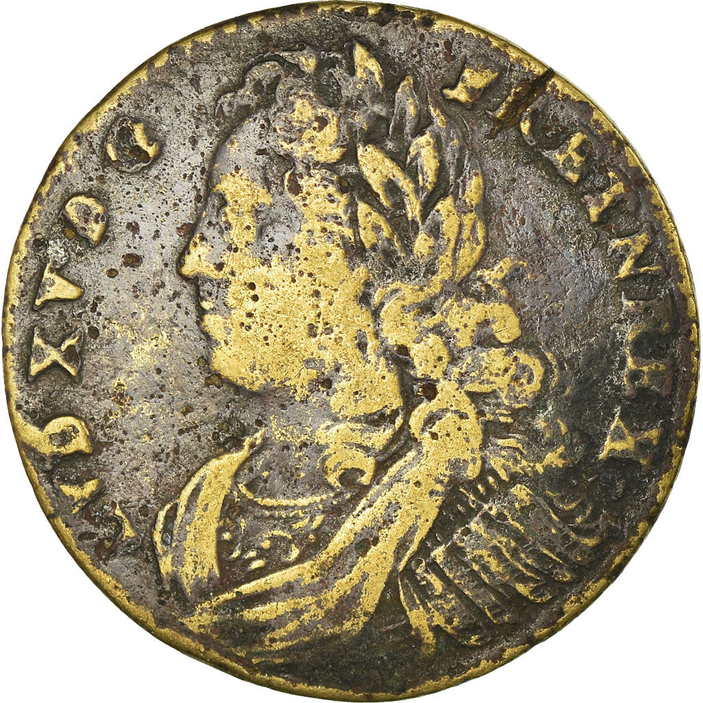 France, Jeton, Louis XV, Prise de Fontarabie, TB, Laiton, Feuardent:13223