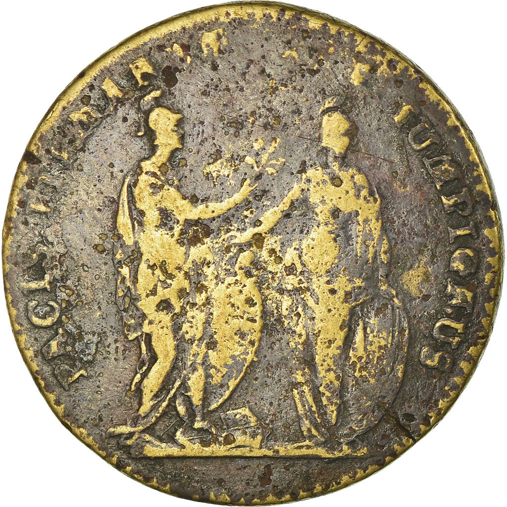 France, Jeton, Louis XV, Prise de Fontarabie, TB, Laiton, Feuardent:13223