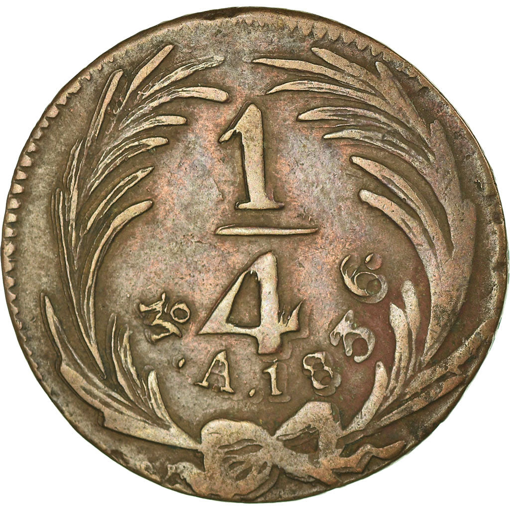 Münze, Mexiko, 1/4 Real, Un Quarto/Una Quartilla, 1836, Mexico City, SS