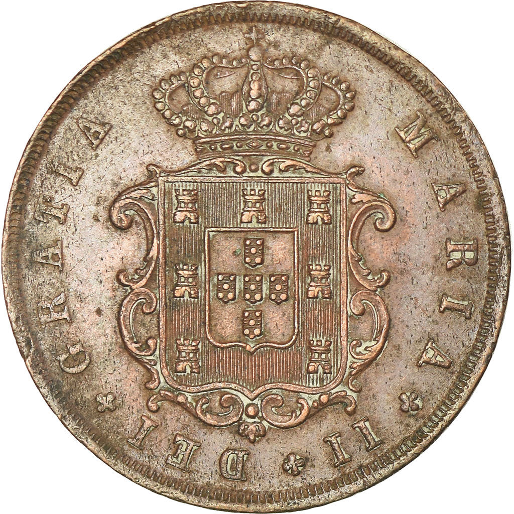 Münze, Portugal, Maria II, 10 Reis, 1842, SS, Kupfer, KM:481