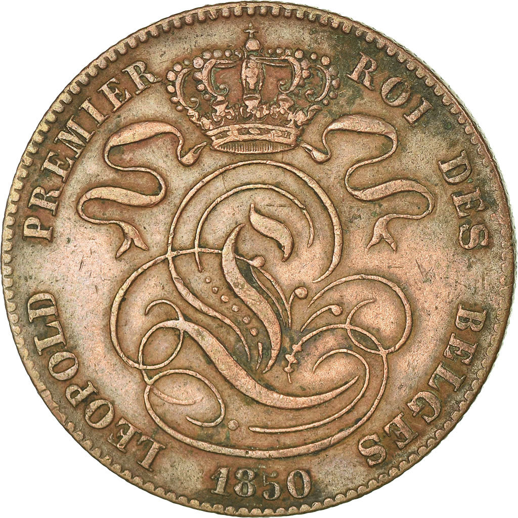 Coin, Belgium, Leopold I, 5 Centimes, 1850, EF(40-45), Copper, KM:5.1
