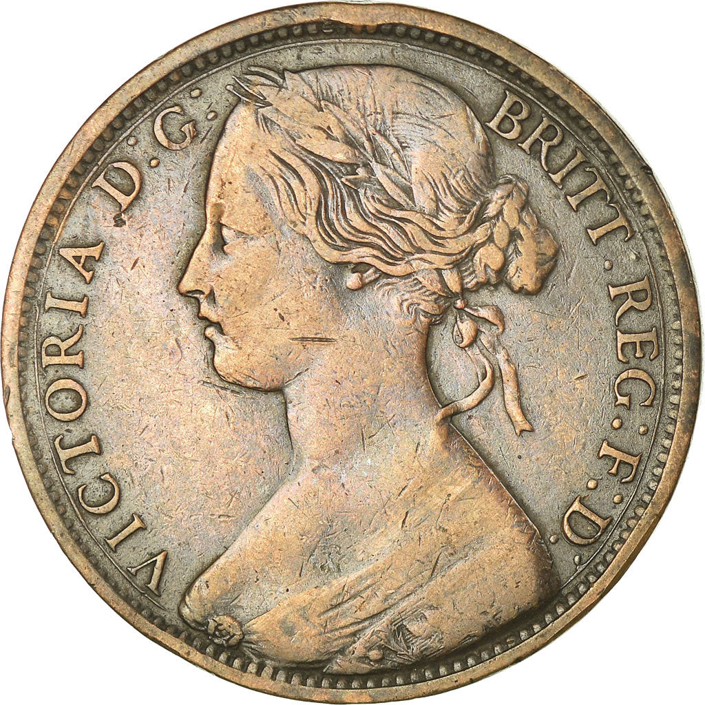 Coin, Great Britain, Victoria, Penny, 1863, VF(20-25), Bronze, KM:749.2
