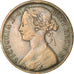 Coin, Great Britain, Victoria, Penny, 1863, VF(20-25), Bronze, KM:749.2