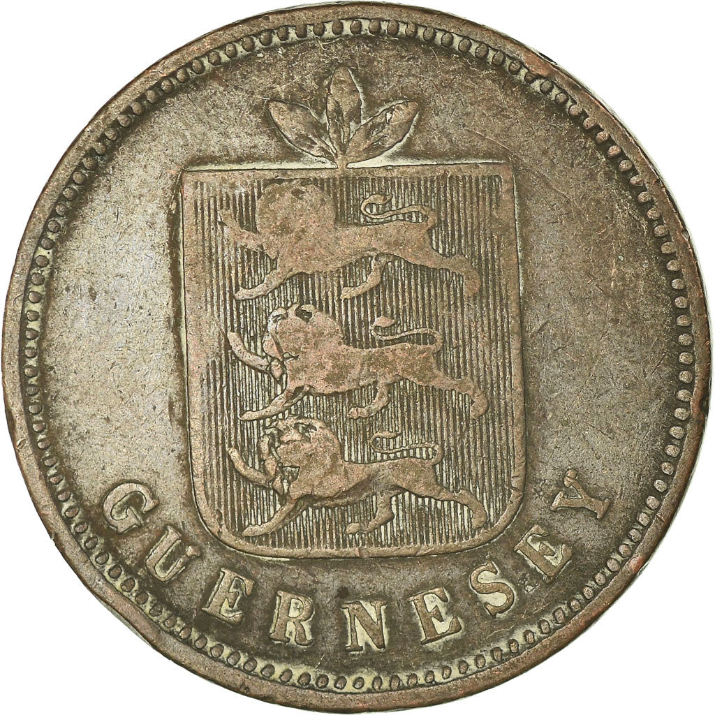 Monnaie, Guernsey, 4 Doubles, 1830, Guernesey, TB, Cuivre, KM:2