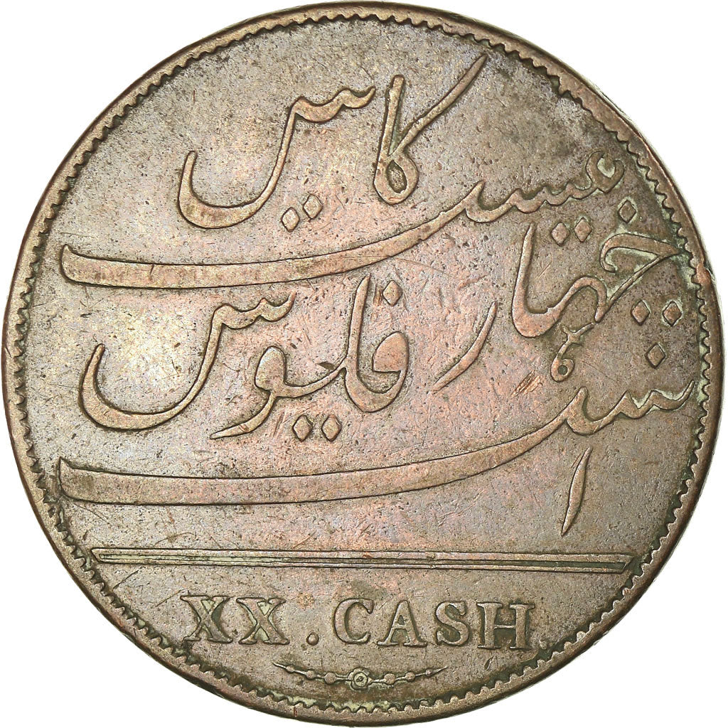 Moneta, INDIA - BRITANNICA, MADRAS PRESIDENCY, 20 Cash, 1803, Soho Mint