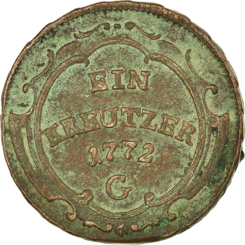 Monnaie, AUSTRIAN STATES, BURGAU, Maria Theresa, Kreuzer, 1772, Günzburg, TB+