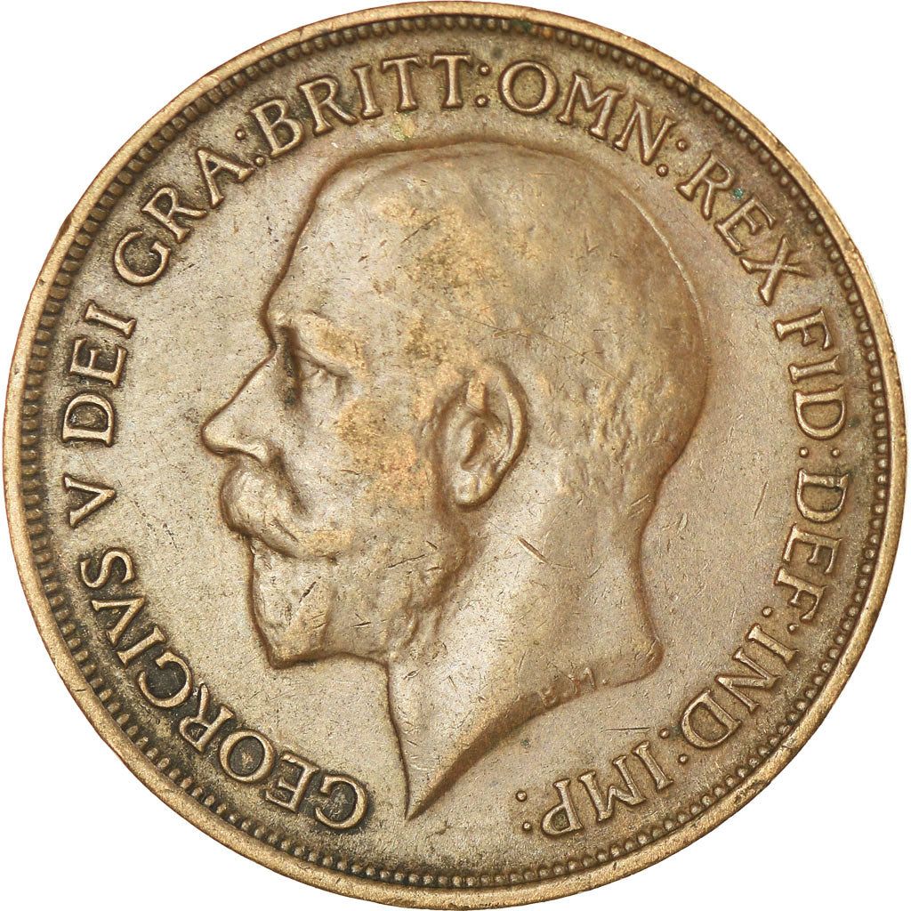 Coin, Great Britain, George V, Penny, 1918, EF(40-45), Bronze, KM:810