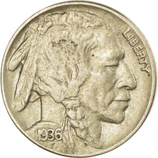 Moeda, Estados Unidos da América, Buffalo Nickel, 5 Cents, 1936, U.S. Mint