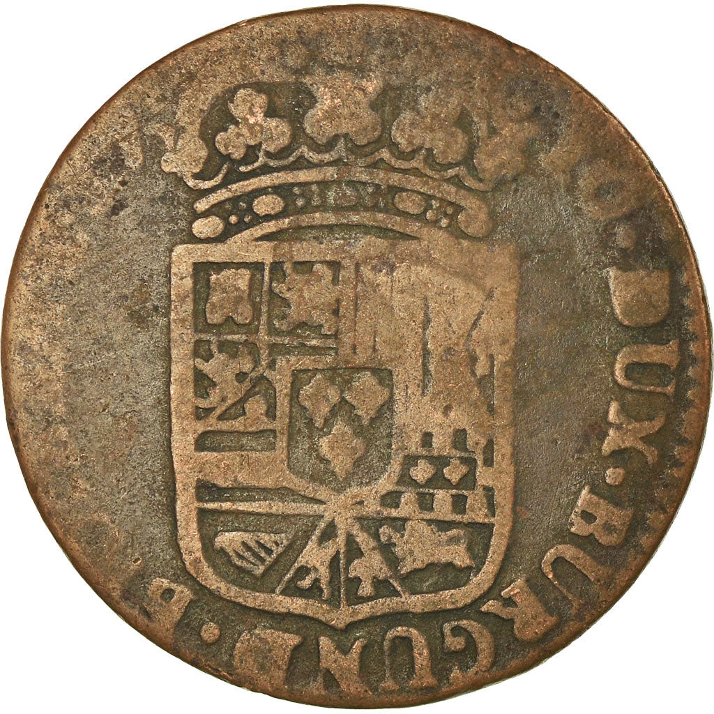 Monnaie, Pays-Bas espagnols, NAMUR, Philip V of Spain, Liard, 1710, Namur, TB