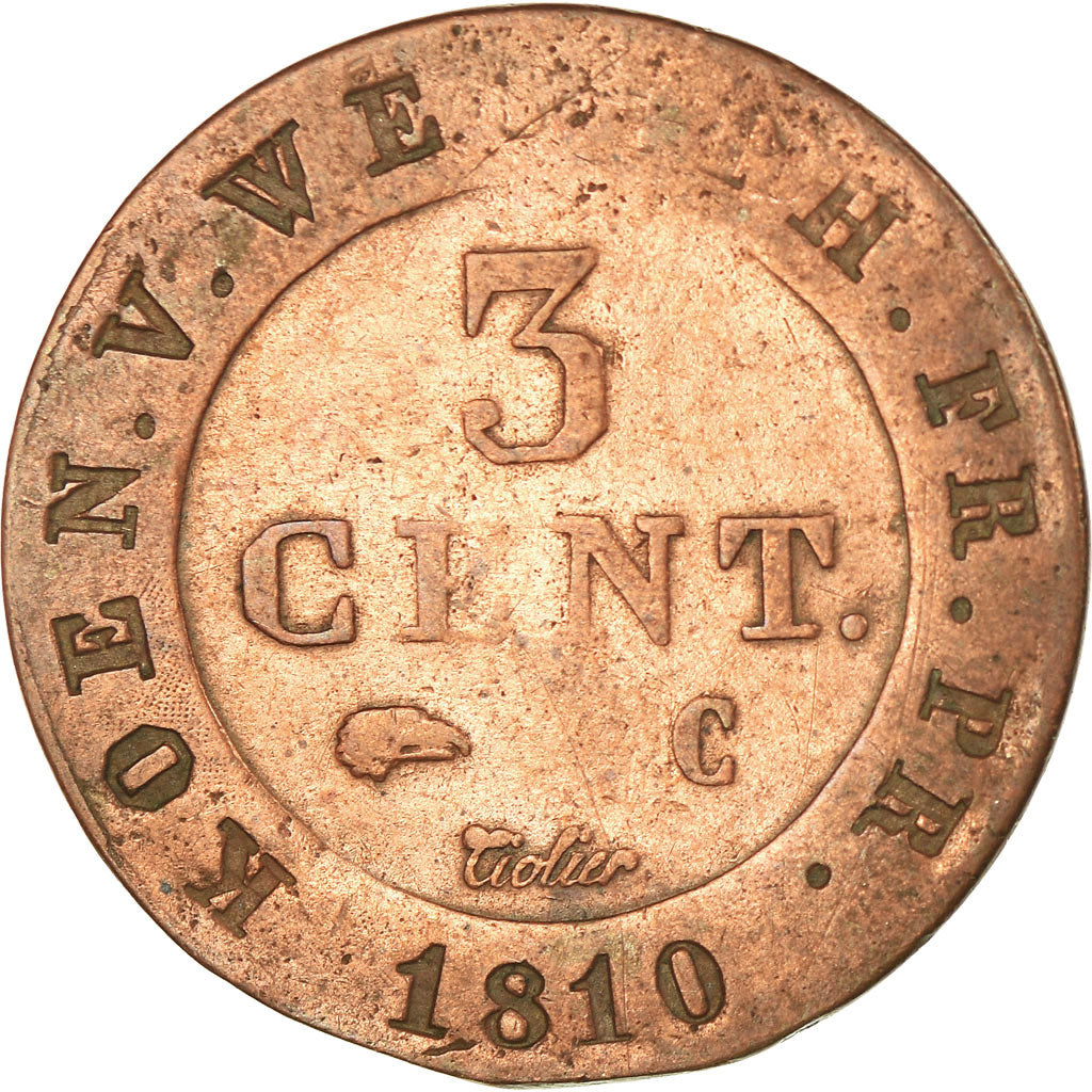 Coin, German States, WESTPHALIA, Jerome, 3 Centimes, 1810, Cassel, F(12-15)