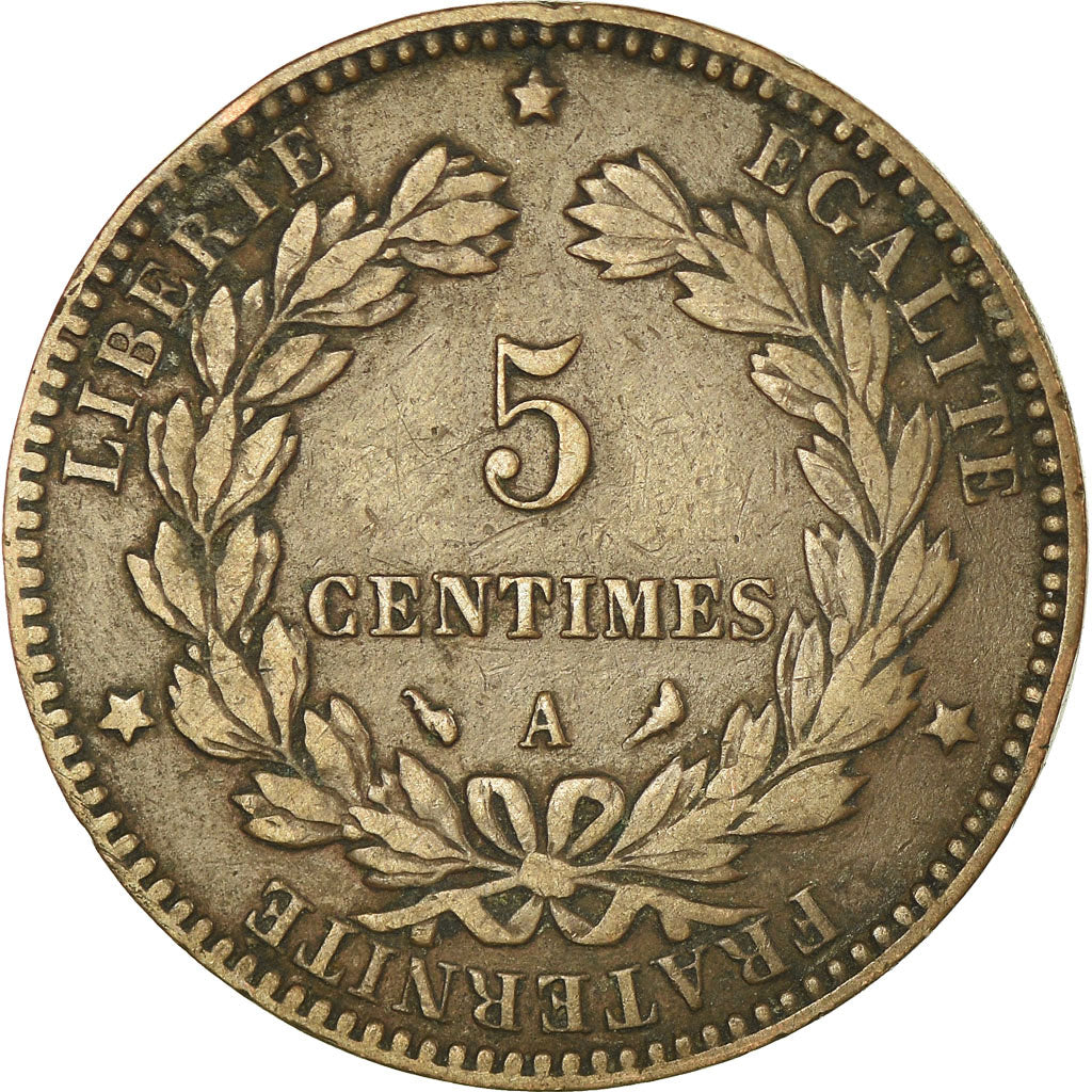 Coin, France, Cérès, 5 Centimes, 1897, Paris, EF(40-45), Bronze, KM:821.1