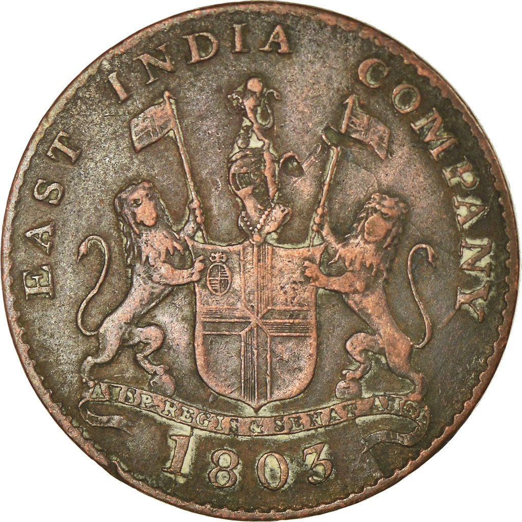 Coin, INDIA-BRITISH, MADRAS PRESIDENCY, 5 Cash, 1 Falus, 1803, Soho Mint
