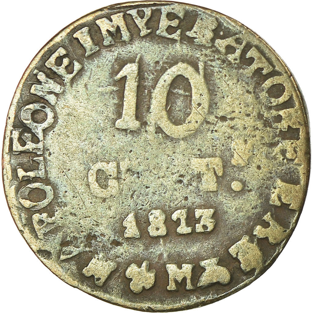 Coin, ITALIAN STATES, KINGDOM OF NAPOLEON, Napoleon I, 10 Centesimi, 1813