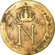 Francia, Napoléon I, 10 Centimes, 1808, La Rochelle, B+, Biglione, KM:676.4