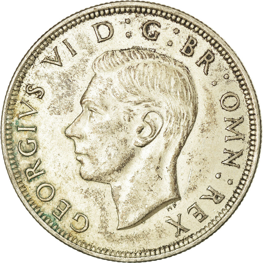 Coin, Great Britain, George VI, 1/2 Crown, 1945, EF(40-45), Silver, KM:856