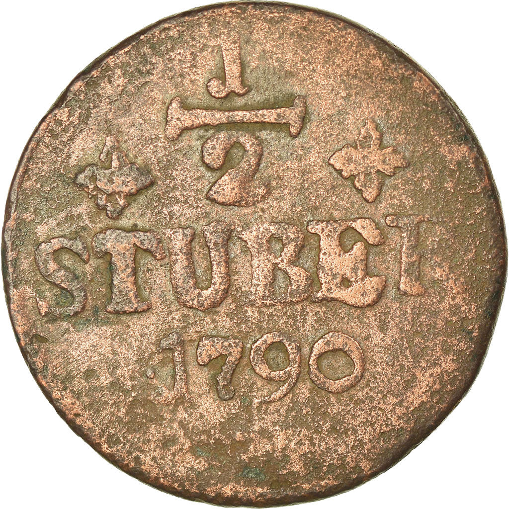 Coin, German States, JULICH-BERG, Karl Theodor, 1/2 Stüber, 1790, G(4-6)
