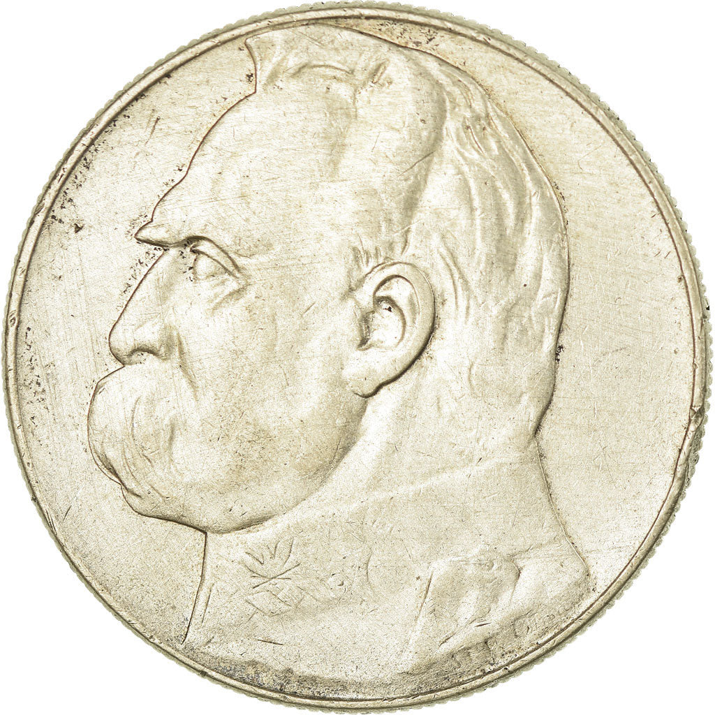 Coin, Poland, 10 Zlotych, 1936, Warsaw, VF(20-25), Silver, KM:29