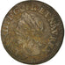 Moeda, França, Louis XIII, Double Tournois, 1643, Corbeil, VF(30-35), Cobre