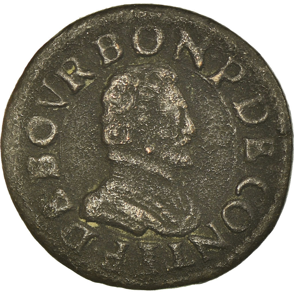 Monnaie, France, CHÂTEAU-REGNAULT, Double Tournois, Paris, TB+, Cuivre