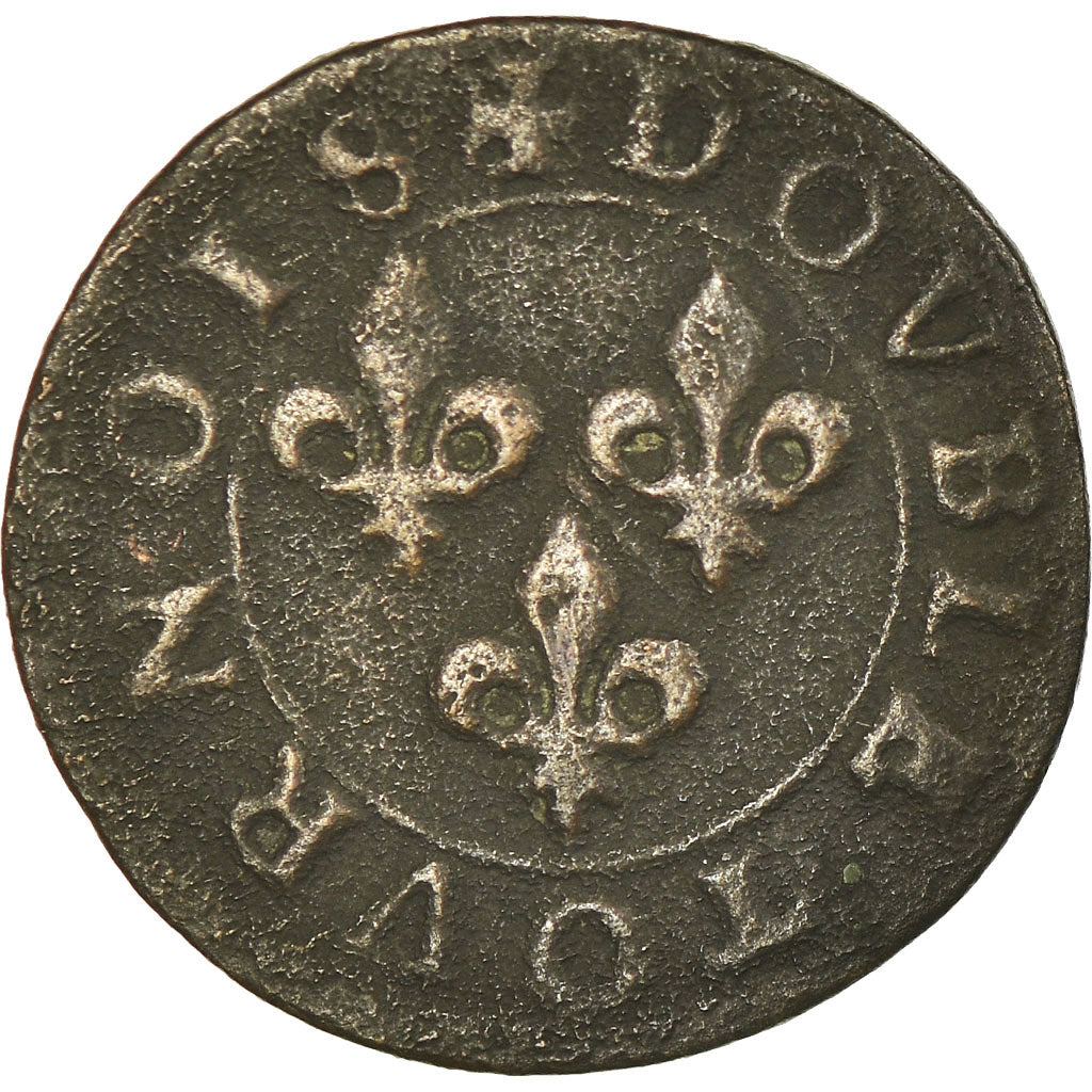 Monnaie, France, CHÂTEAU-REGNAULT, Double Tournois, Paris, TB+, Cuivre