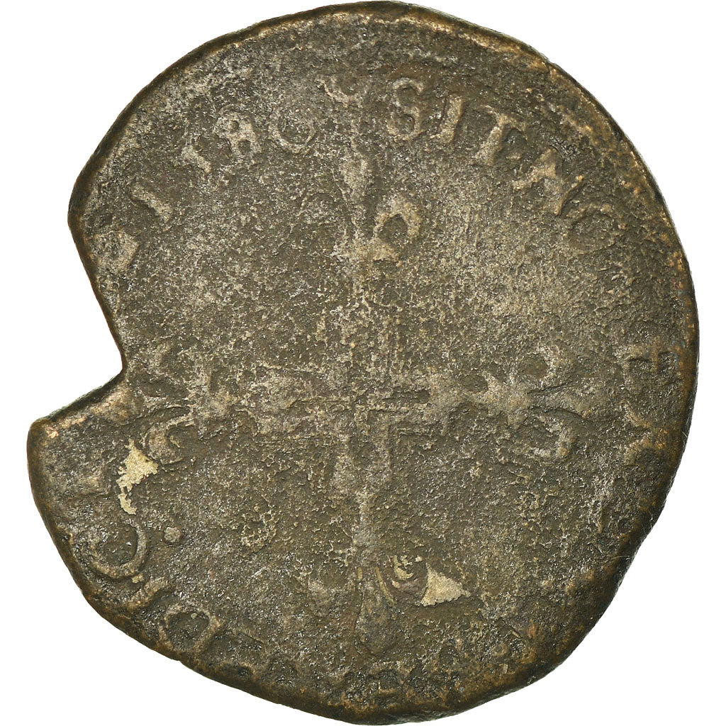 Coin, France, Henri III, Double Sol Parisis, 1586, Paris, VF(30-35), Billon