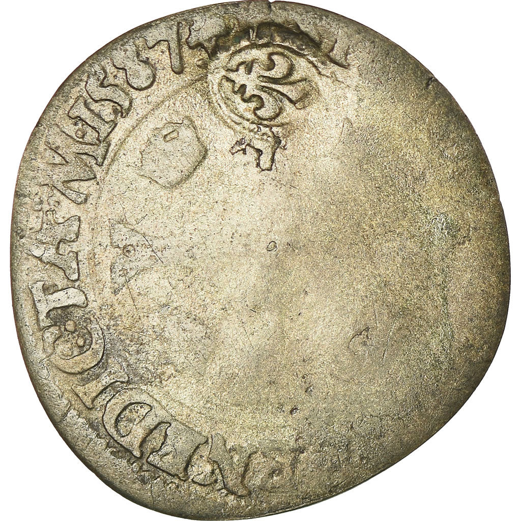 Coin, France, Henri III, Douzain, 1587, Lyon, Countermark, VF(30-35), Billon
