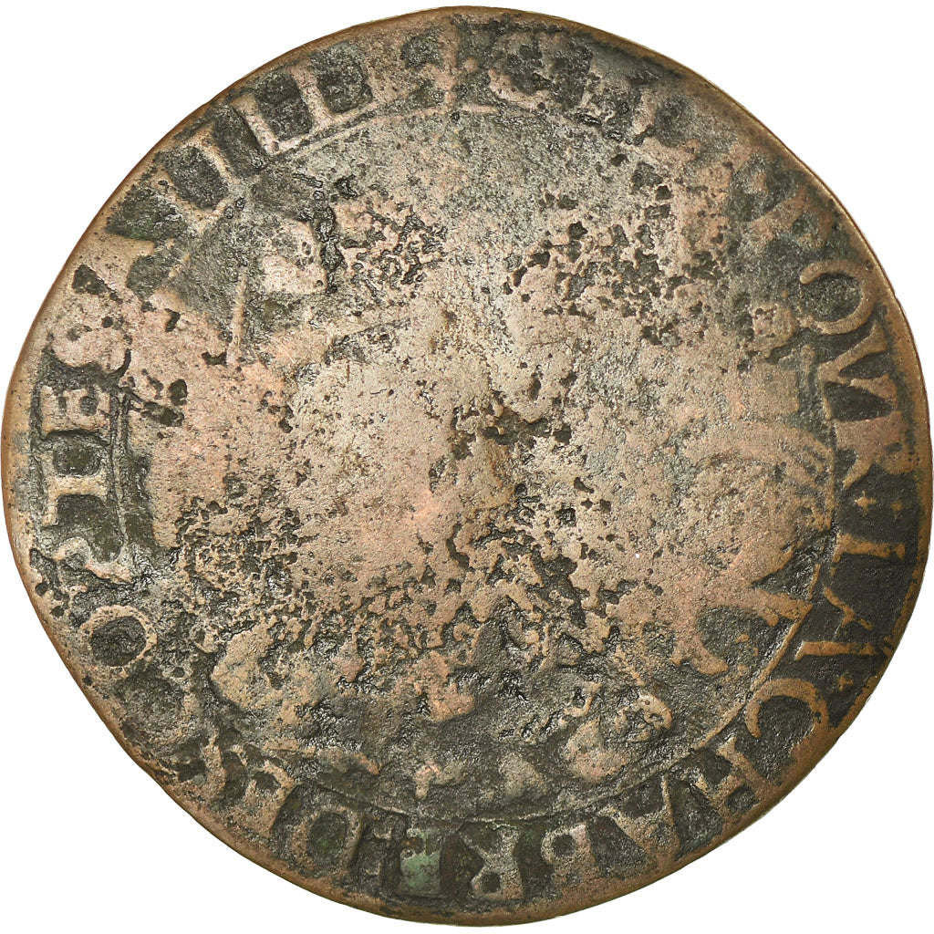 Spanish Netherlands, Token, Chambre des Comptes, Charles Quint, F(12-15), Copper