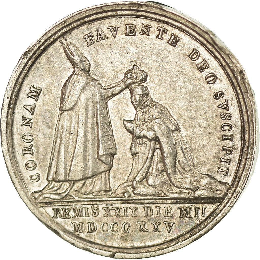 Francia, Token, Quinaire du Sacre de Charles X à Reims, 1825, Gayrard, BB