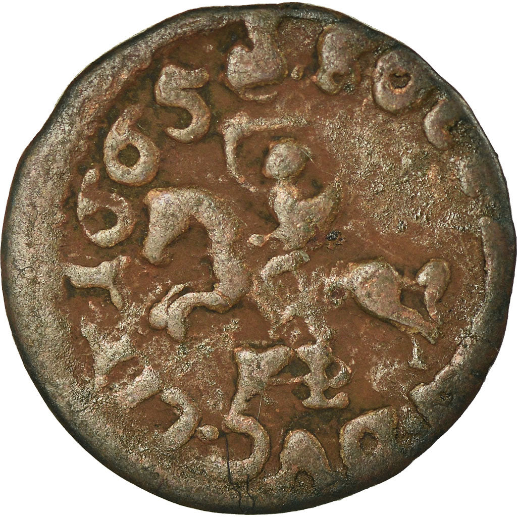 Coin, Poland, Johann Casimir, Solidus or Boratynka, 1665, VF(30-35), Copper