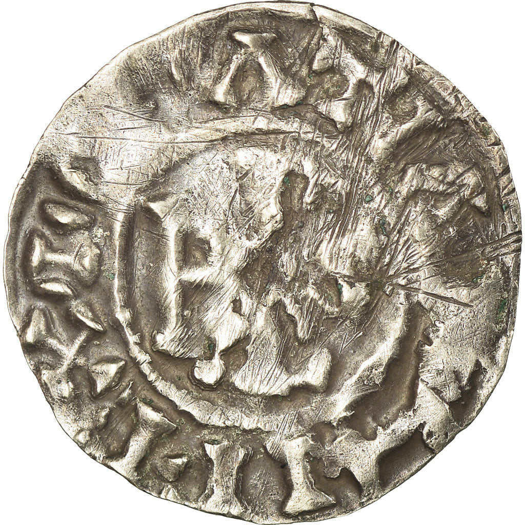 Coin, France, Charles le Chauve, Denarius, Le Mans, EF(40-45), Silver