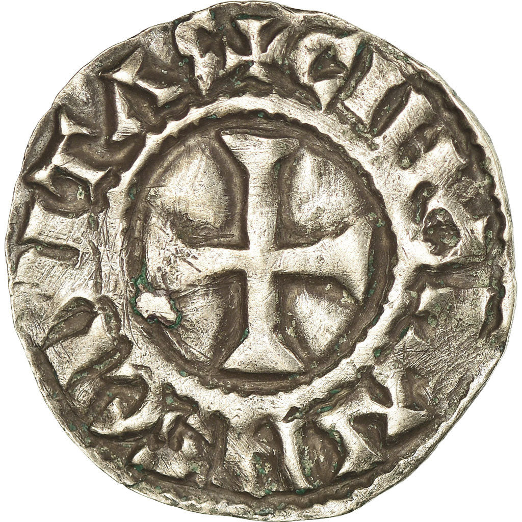 Coin, France, Charles le Chauve, Denarius, Le Mans, EF(40-45), Silver
