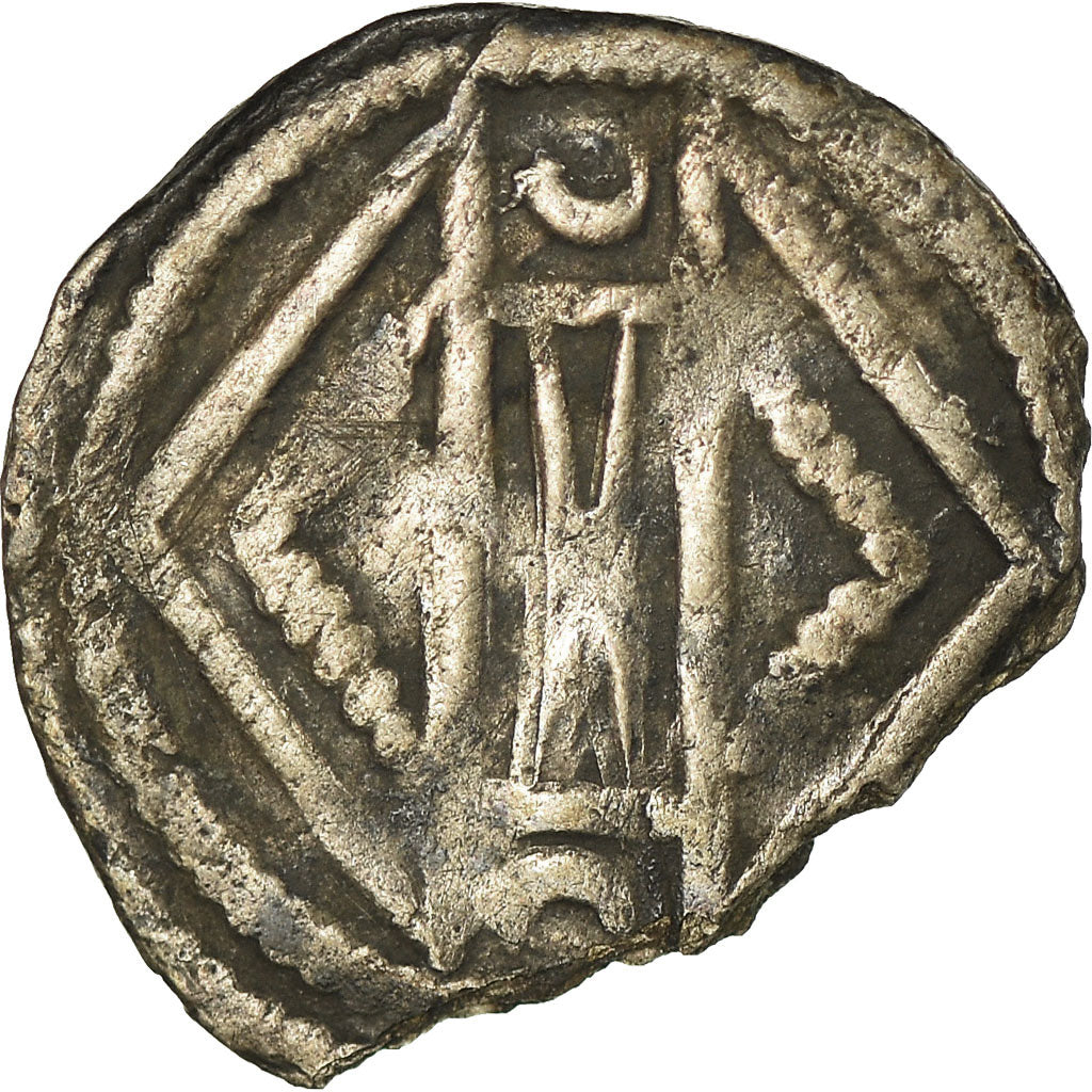 Moneta, Francja, Hainaut, Denarius, Valenciennes, VF(30-35), Srebro