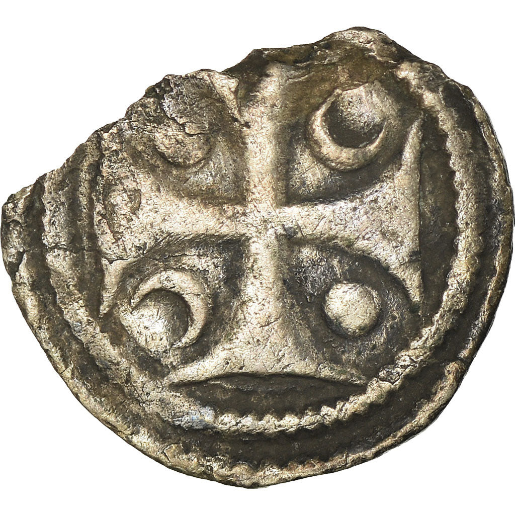 Moneta, Francja, Hainaut, Denarius, Valenciennes, VF(30-35), Srebro