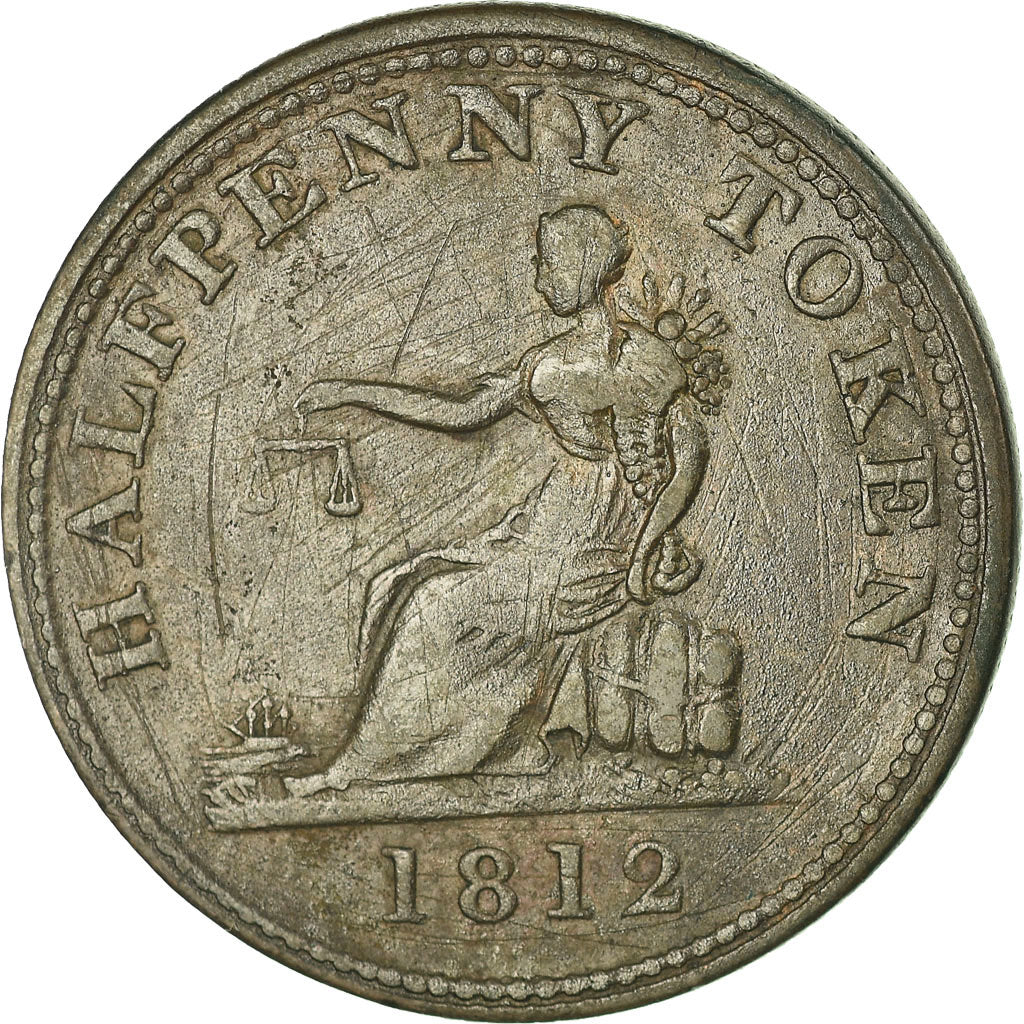 Münze, Kanada, LOWER CANADA, Halfpenny Token, 1812, SS, Messing
