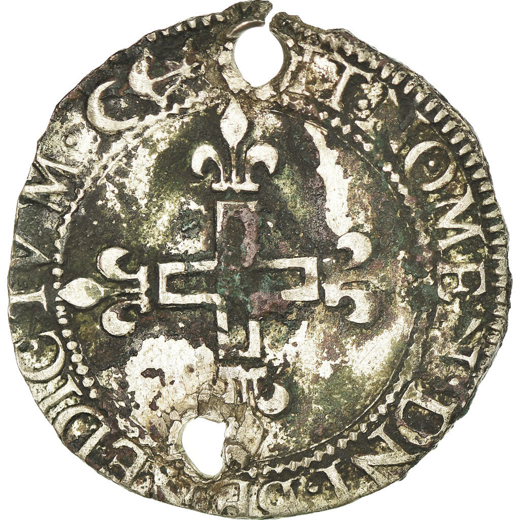 Coin, France, Double Sol Parisis, 1570, Bordeaux, VF(30-35), Billon