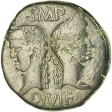 Coin, Augustus, Dupondius, Nîmes, VF(30-35), Bronze, RIC:157
